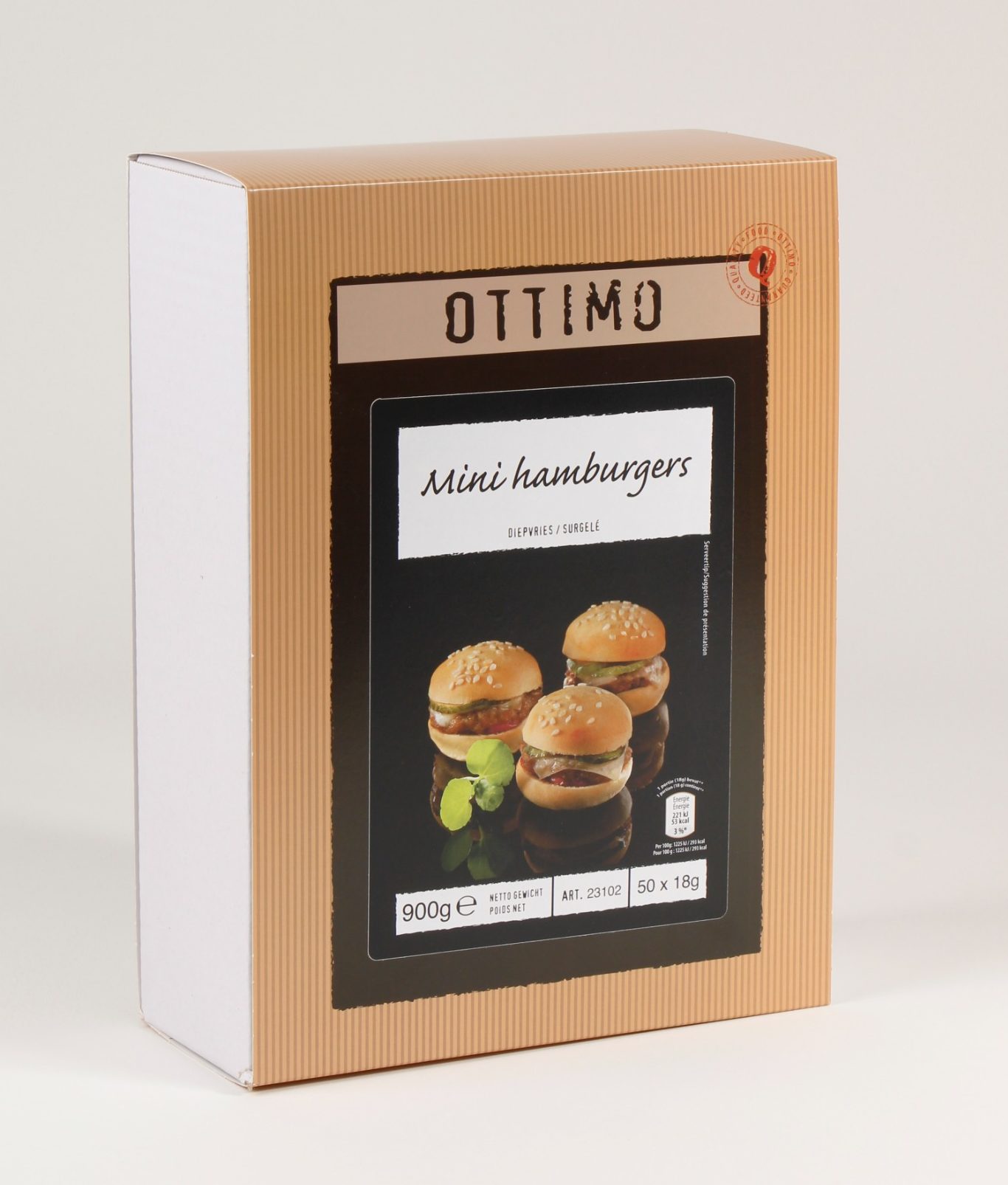 Mini hamburger 50 x 18g OTTIMO